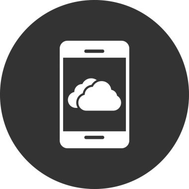 Cep telefonu simgesi, vektör illüstrasyonu 