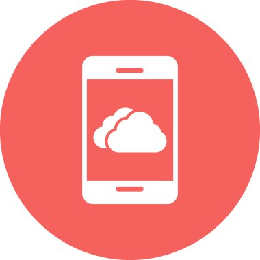 Cep telefonu simgesi, vektör illüstrasyonu 