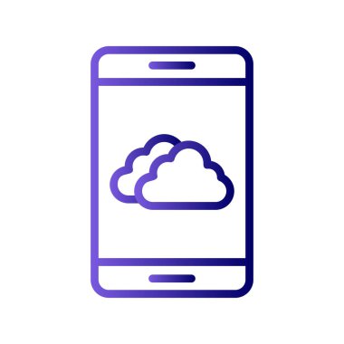 Cep telefonu simgesi, vektör illüstrasyonu 