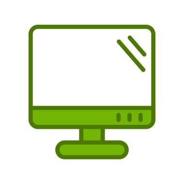 bilgisayar izleme simgesi, vektör illüstrasyonu