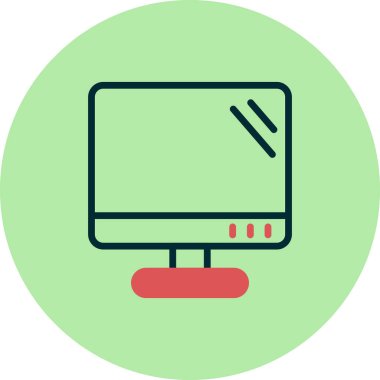 bilgisayar izleme simgesi, vektör illüstrasyonu