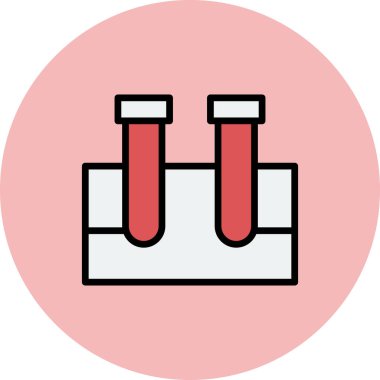 test tüpü modern simge vektör çizimi