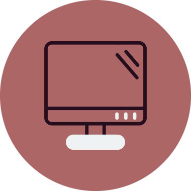 bilgisayar izleme simgesi, vektör illüstrasyonu