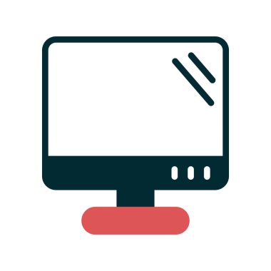 bilgisayar izleme simgesi, vektör illüstrasyonu