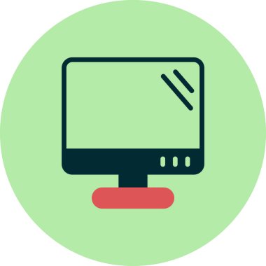 bilgisayar izleme simgesi, vektör illüstrasyonu