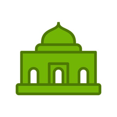 Cami vektör illüstrasyonu, simge ögesi arkaplanı