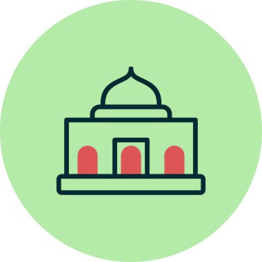 Cami vektör illüstrasyonu, simge ögesi arkaplanı