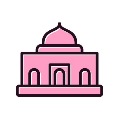 Cami vektör illüstrasyonu, simge ögesi arkaplanı