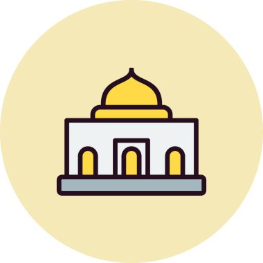 Cami vektör illüstrasyonu, simge ögesi arkaplanı