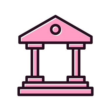 Müze. Web simgesi basit tasarım