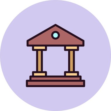 Müze. Web simgesi basit tasarım