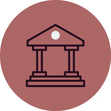 Müze. Web simgesi basit tasarım