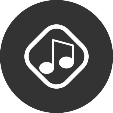 Music Note vektör çizer. Reklam ve Ortam simgesi biçiminde. 