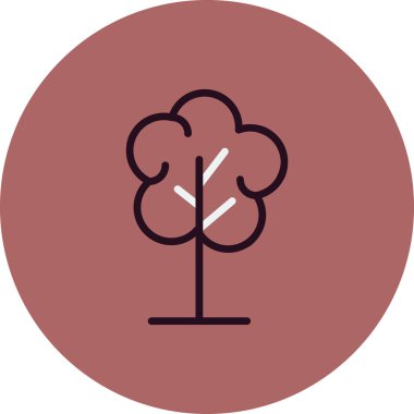 ağaç ağ simgesi, vektör illüstrasyonu