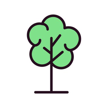 ağaç ağ simgesi, vektör illüstrasyonu