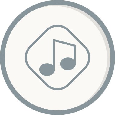 Music Note vektör çizer. Reklam ve Ortam simgesi biçiminde. 