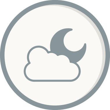 Gece simgesi, vektör çizimi