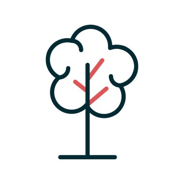 ağaç ağ simgesi, vektör illüstrasyonu