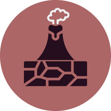 Modern volkan simgesinin vektör çizimi