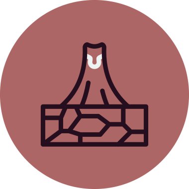 Modern volkan simgesinin vektör çizimi