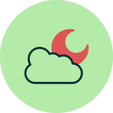 Gece simgesi, vektör çizimi