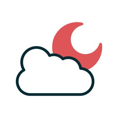 Gece simgesi, vektör çizimi