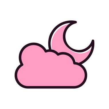 Gece simgesi, vektör çizimi