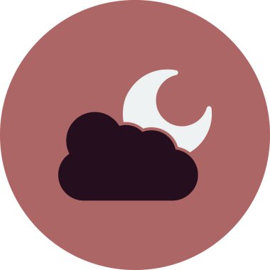 Gece simgesi, vektör çizimi