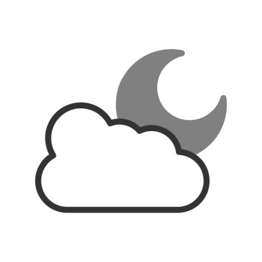 Gece simgesi, vektör çizimi