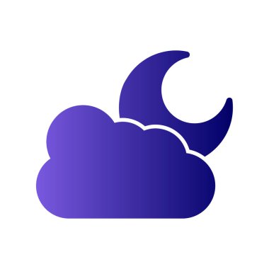 Gece simgesi, vektör çizimi