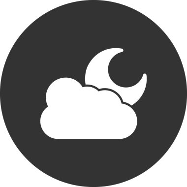 Gece simgesi, vektör çizimi