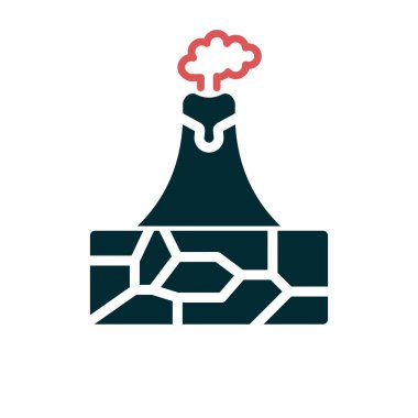 Modern volkan simgesinin vektör çizimi