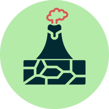 Modern volkan simgesinin vektör çizimi