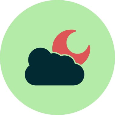 Gece simgesi, vektör çizimi