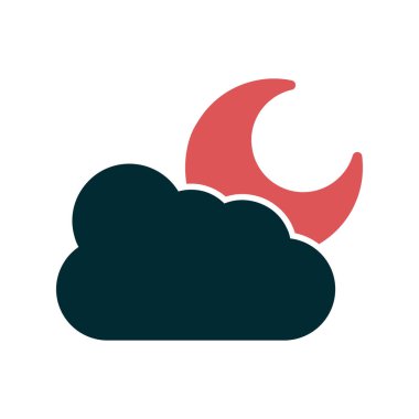 Gece simgesi, vektör çizimi