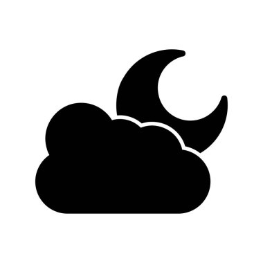 Gece simgesi, vektör çizimi