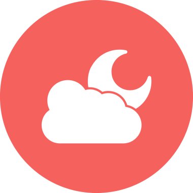 Gece simgesi, vektör çizimi