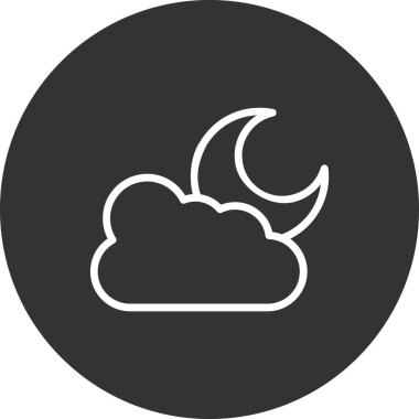 Gece simgesi, vektör çizimi