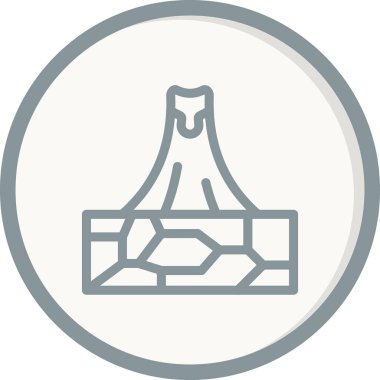 Modern volkan simgesinin vektör çizimi