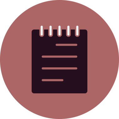 Not defteri simgesi vektörü. İnce çizgi işareti. izole edilmiş sınır sembolü çizimi