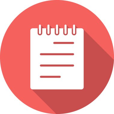 Not defteri simgesi vektörü. İnce çizgi işareti. izole edilmiş sınır sembolü çizimi