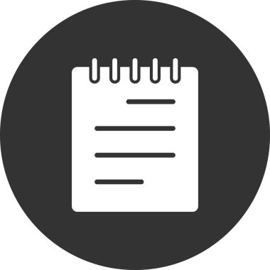 Not defteri simgesi vektörü. İnce çizgi işareti. izole edilmiş sınır sembolü çizimi