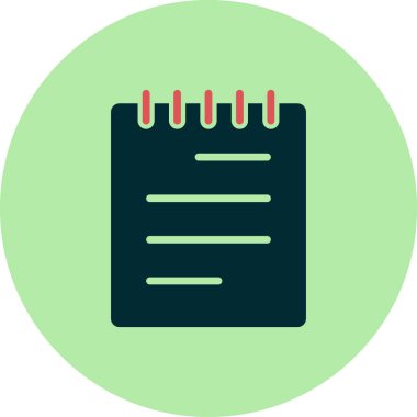 Not defteri simgesi vektörü. İnce çizgi işareti. izole edilmiş sınır sembolü çizimi