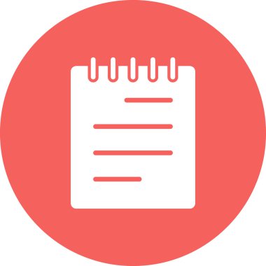 Not defteri simgesi vektörü. İnce çizgi işareti. izole edilmiş sınır sembolü çizimi