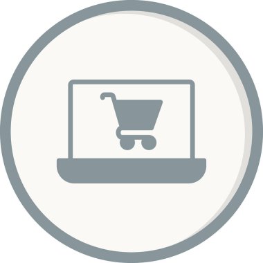 Çevrimiçi Dükkan simgesi vektör çizimi