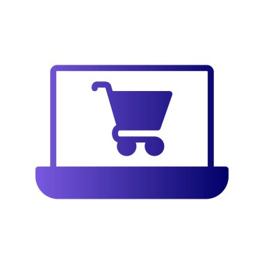 Çevrimiçi Dükkan simgesi vektör çizimi