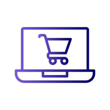 Çevrimiçi Dükkan simgesi vektör çizimi