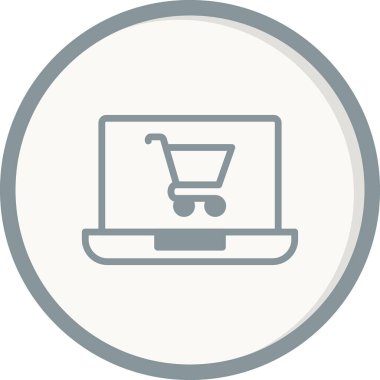 Çevrimiçi Dükkan simgesi vektör çizimi