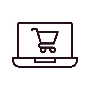 Çevrimiçi Dükkan simgesi vektör çizimi