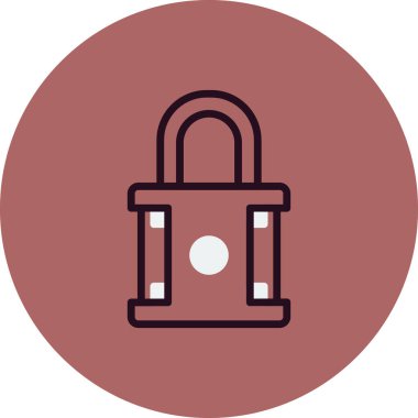 asma kilit ikon vektör çizimi